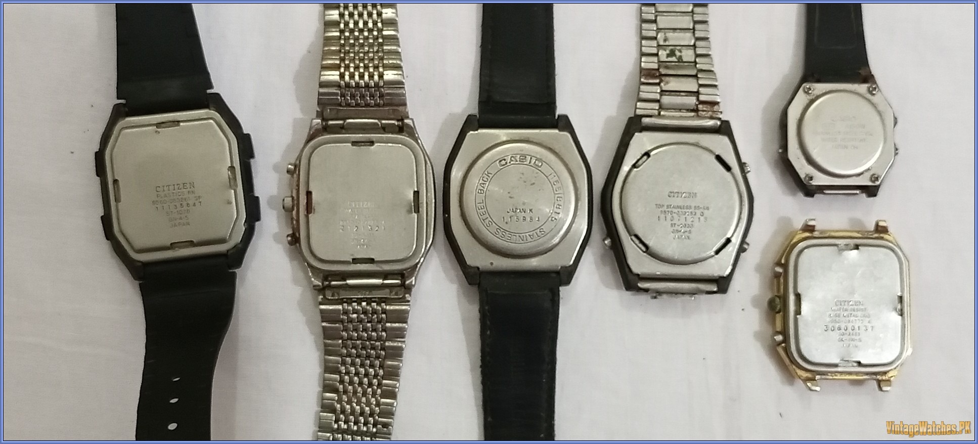 Lot 6 Original Vintage Old Classic Ana Digital Watches Casio Citizen 9570, 9560, 8950 - PK00017-IMG_20221009_191031_133 - VintageWatches.PK
