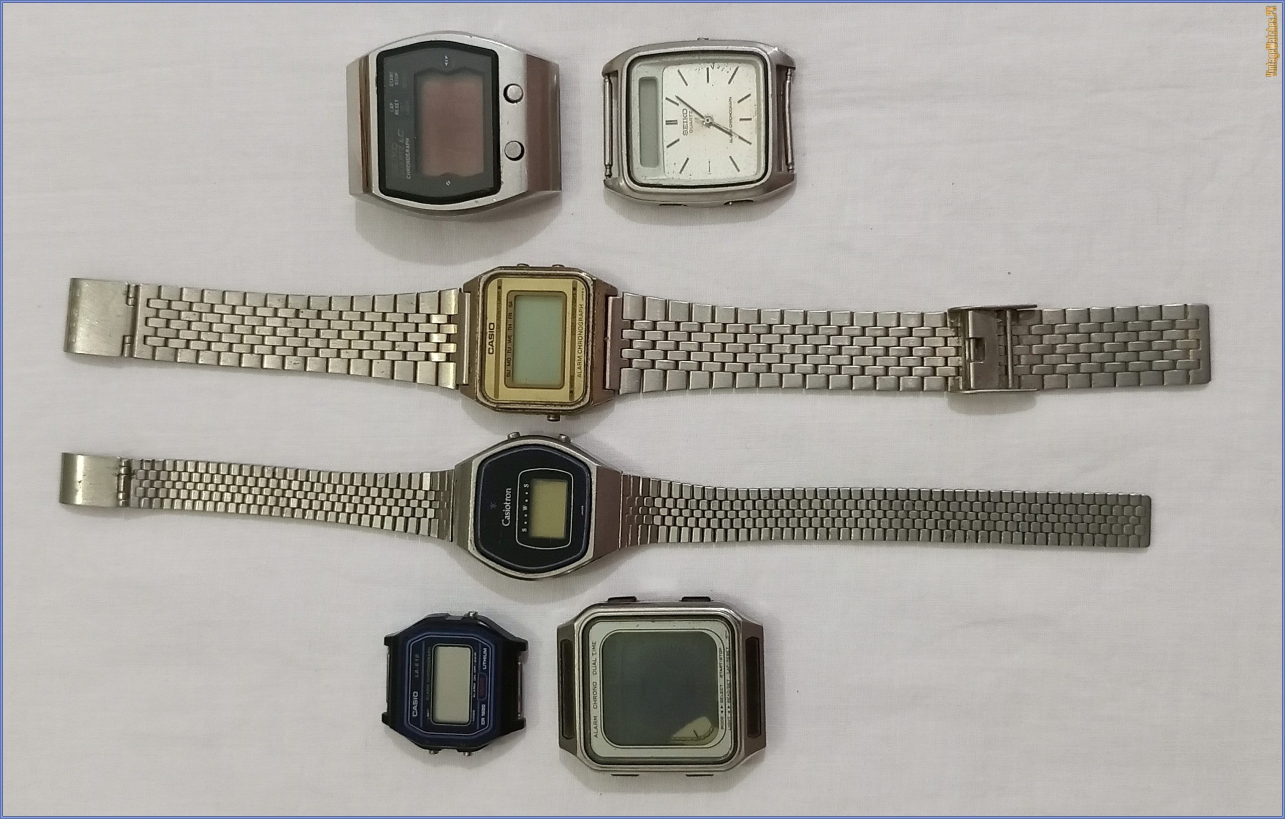 Lot 6 Branded Antique Vintage Rare OLD Digital Watch Casio Seiko Citizen Japan - PK00010 - vintagewatches.pk